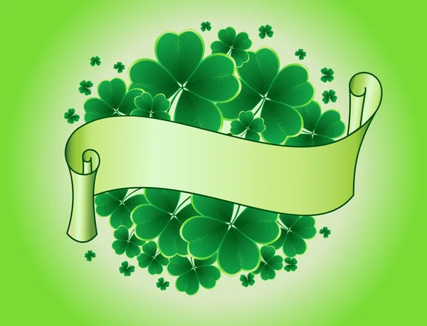 Clover Background Patrick Day — Stock Vector