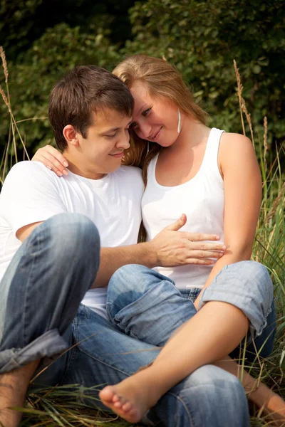 Couple dreaming about child — Stock Photo, Image