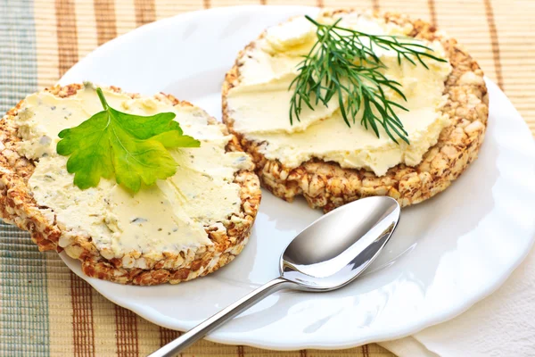 stock image Two corn bread with cheese