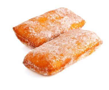 Two donuts in powdered sugar clipart