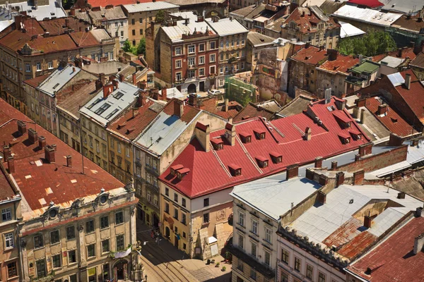 Lviv Verão Ucrânia Vista Prefeitura — Fotografia de Stock