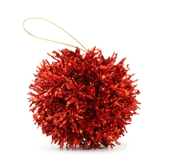 Bola de decoração vermelha — Fotografia de Stock