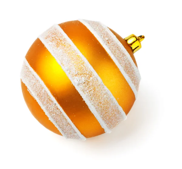 Yellow Decoration Ball Isolated White — Stock Photo, Image