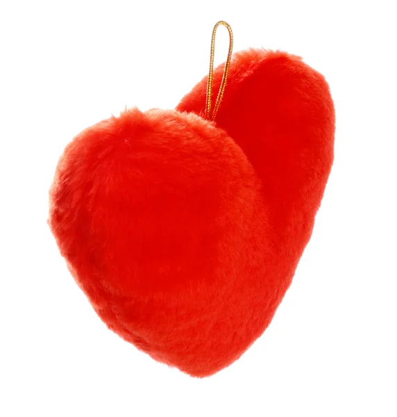 Rode hartvormige kussen — Stockfoto