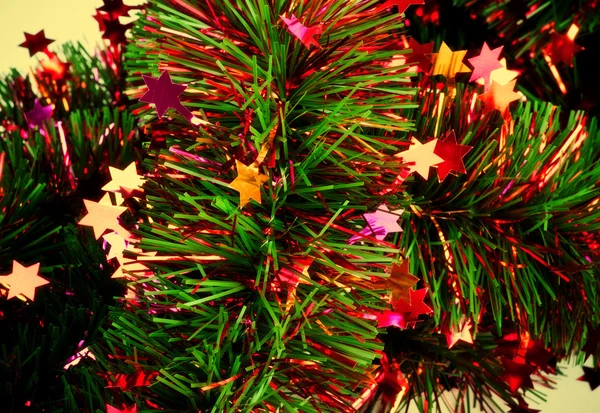 Christmas Tinsel Stars — Stock Photo, Image