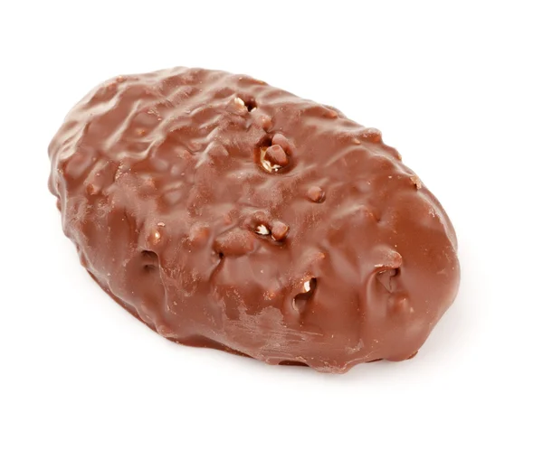 Beyaz Izole Fındıklı Çikolata Şeker — Stok fotoğraf