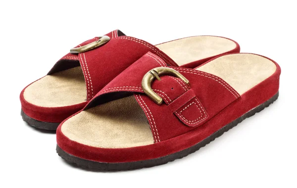 Rode slippers — Stockfoto