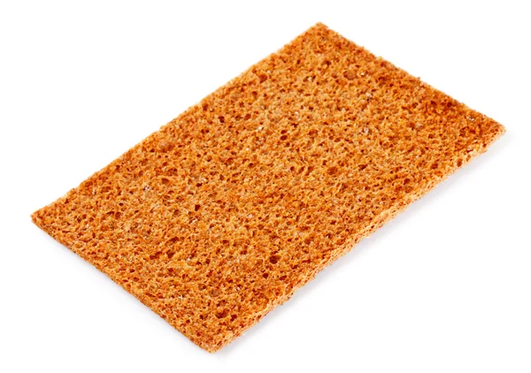 Roggen Knuspriger Cracker Isoliert Auf Weißem Hintergrund — Stockfoto