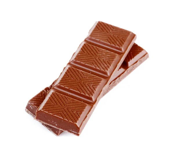 Bastoncini Cioccolato Latte Isolati Sfondo Bianco — Foto Stock