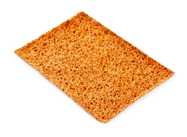 Rye Cracker Nítido Isolado Fundo Branco — Fotografia de Stock