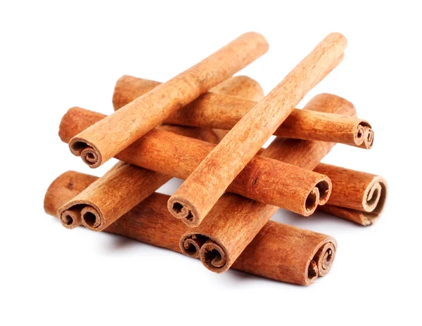 Some Cinnamon Sticks Isolated White Background — Stock Photo, Image