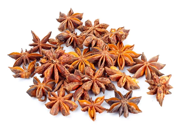 Mahy Star Anise Isolated White Background Royalty Free Stock Images
