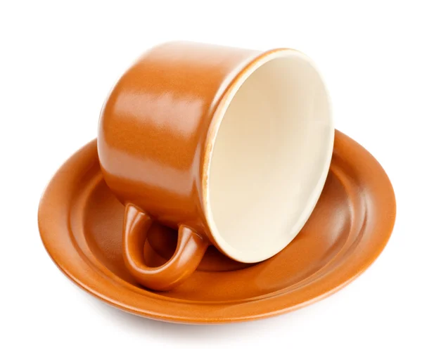 Кавова чашка і тарілка — стокове фото