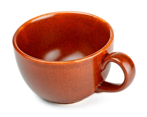 白い背景で隔離されたブラウンのコーヒー カップ — ストック写真