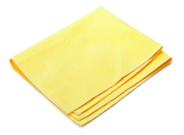 Gele microfiber stofdoek — Stockfoto
