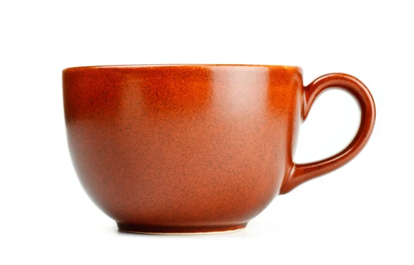 Beyaz Arka Plan Üzerinde Izole Kahverengi Kahve Fincanı — Stok fotoğraf