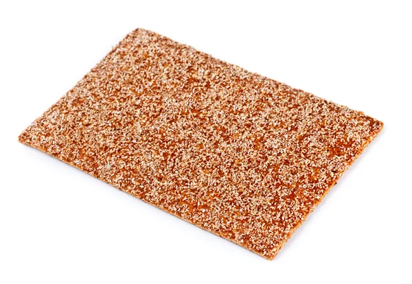 Råg Skarpa Cracker Isolerad Vit Bakgrund — Stockfoto