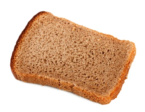 Кусок Ржаного Хлеба Белом Фоне — стоковое фото