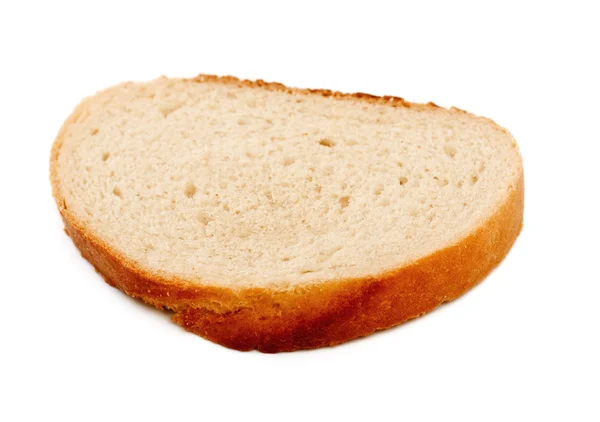 Frisches Brot Scheibe Isoliert Auf Weißem Hintergrund — Stockfoto