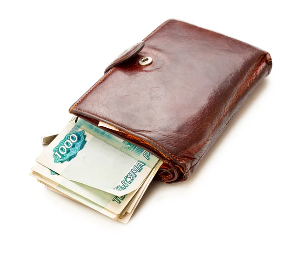 茶色の革の財布 — ストック写真