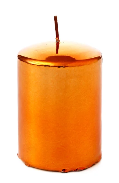 Yellow Christmas candle — Stock Photo, Image