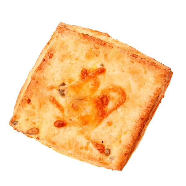 Beyaz Bir Arka Plan Üzerinde Izole Peynirli Börek — Stok fotoğraf