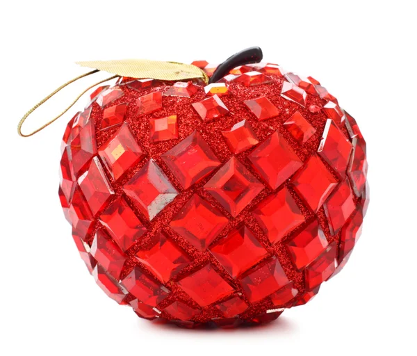Christmas Ball Apple Form Isolerad Vit — Stockfoto