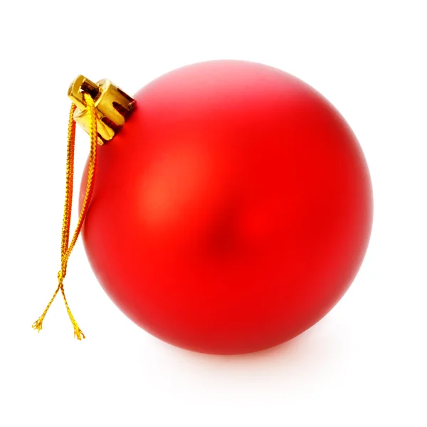 บอลคริสต์มาสสีแดง — ภาพถ่ายสต็อก