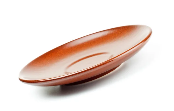 Piattino in ceramica marrone — Foto Stock