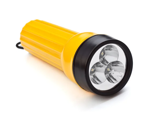Elektrisk Ficklampa Isolerad Vit Bakgrund — Stockfoto