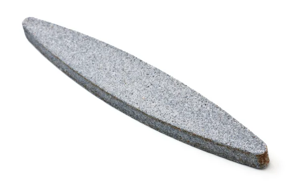 Одиночний Сірий Глиняний Камінь Ізольований Білому Тлі — стокове фото