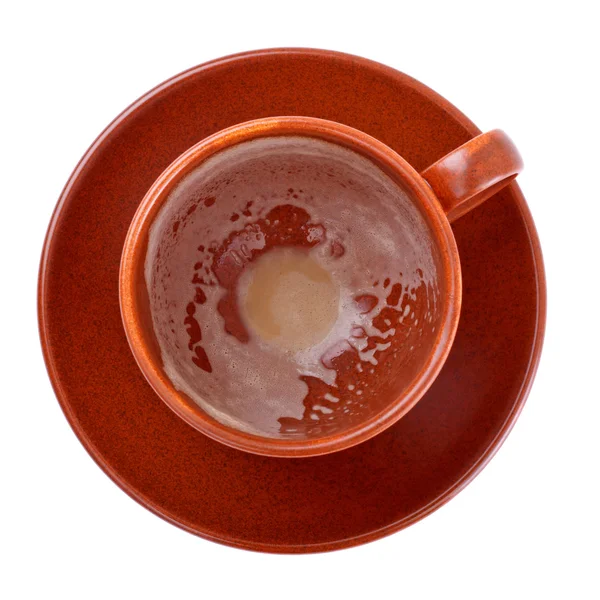 白い背景で隔離された空のコーヒー カップ — ストック写真