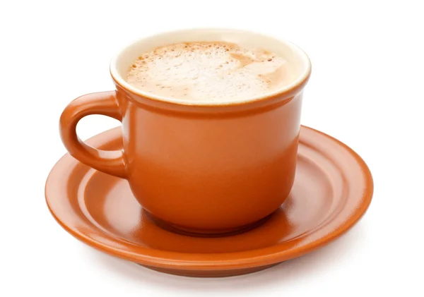 白い背景上に分離されて新鮮なコーヒー カップ — ストック写真