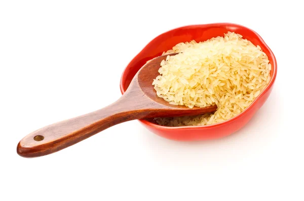 Bowl Of Raw Rice — Stock Photo, Image