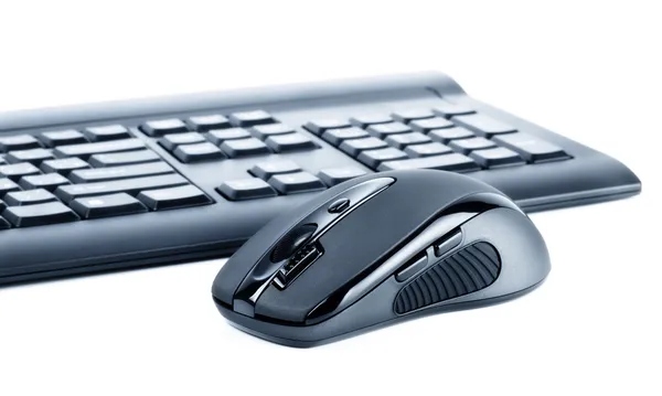 Беспроводные мыши и клавиатура — стоковое фото