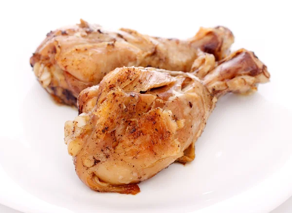 Dvě smažené kuřecí stehýnka — Stock fotografie