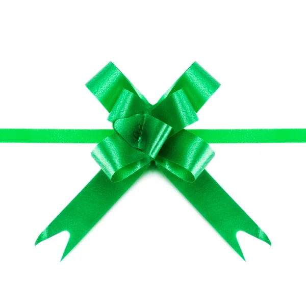 Green Bow And Ribbons — Stock Photo, Image
