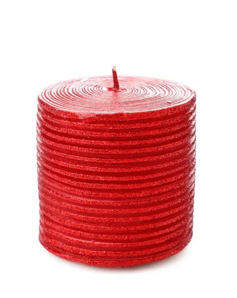 Red Christmas candle — Stock Photo, Image