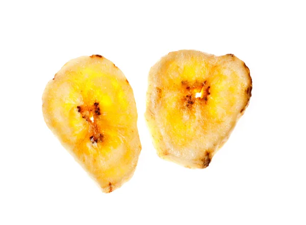 Sušené banánové chipsy — Stock fotografie
