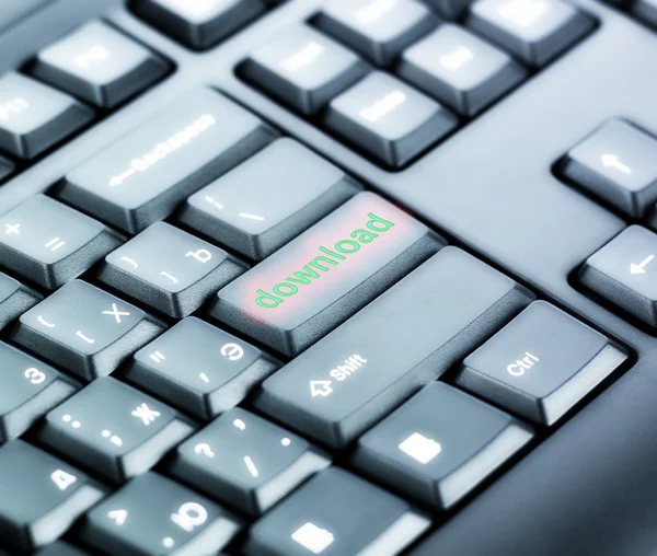 Clavier avec bouton de téléchargement — Photo