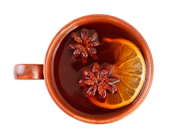 Chá com paus de canela e anis estrelado — Fotografia de Stock
