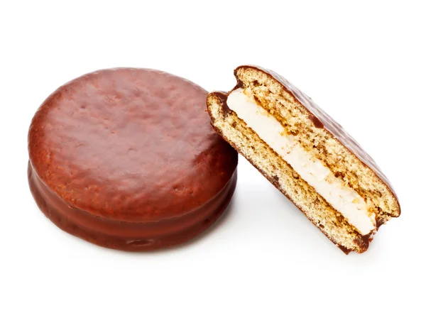 Biscoitos de sanduíche de chocolate — Fotografia de Stock
