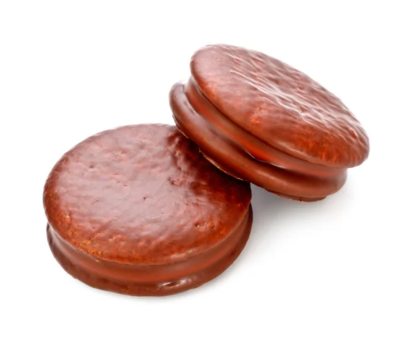 Herbatniki czekoladowe warstwowych — Zdjęcie stockowe