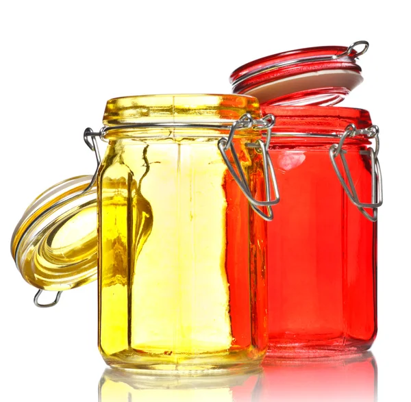 Glass Jars for Spice — Stock Photo, Image