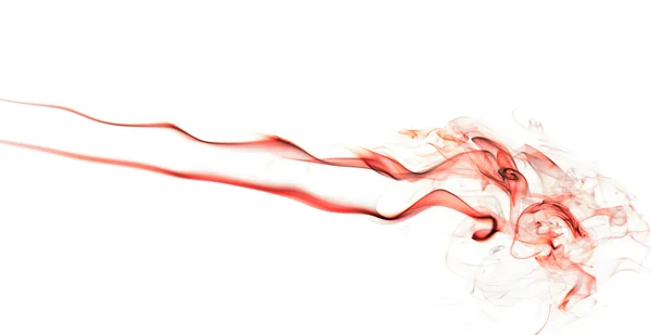 Fumaça vermelha no branco — Fotografia de Stock