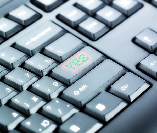 Keyboard with YES Button — Stock Photo, Image