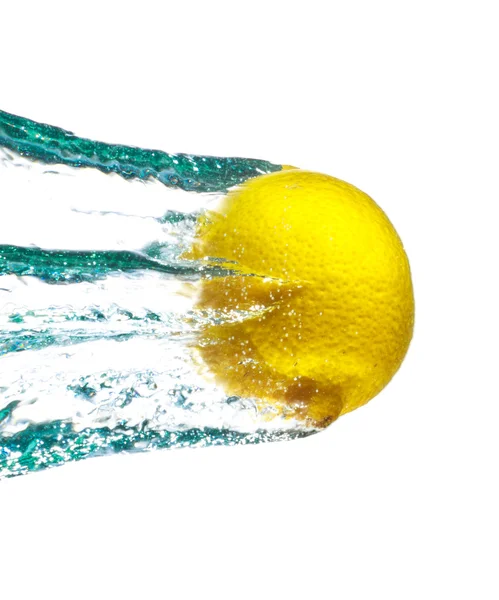Lemon In Water Splash — Stock Photo, Image