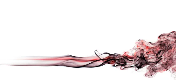 Fumaça vermelha no branco — Fotografia de Stock