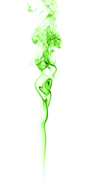 Fumo verde su bianco — Foto Stock