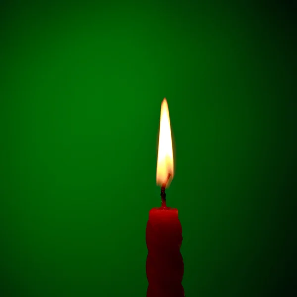 蜡烛在绿色 — 图库照片